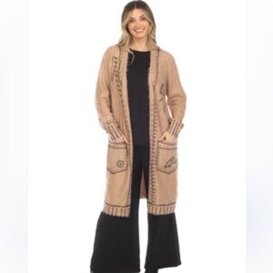 Inoah C251SE Fur Sweater L/S Duster eyelash fuzzy whimsical cozy size S/M